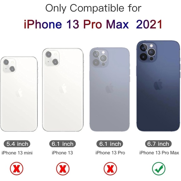 Compatible with iPhone 13 Pro Max Case,Clear Case with Flowers,for Girly Women - Picture 4 of 11